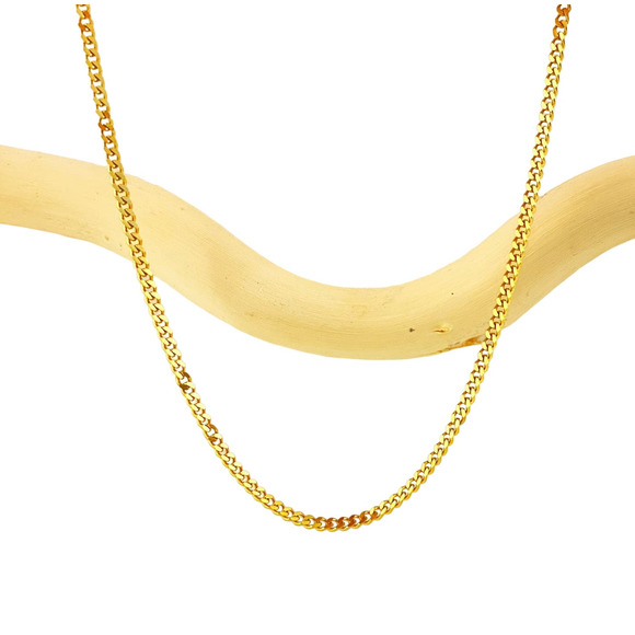 ZOE Curb 18k Gold Plated Stainless Steel Curb Necklace - Picture 1 of 7